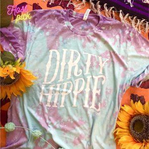 Groove with this Bleached "Dirty Hippie" T-Shirt